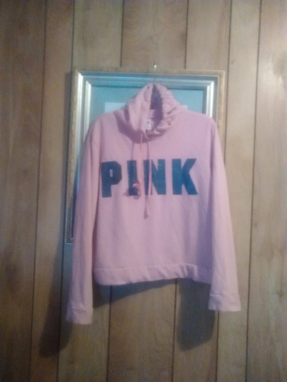 PINK Victoria's Secret Pink Hoodie with Black Lettering